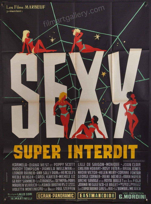 Sexy Super Interdit (Prohibited Sex) Original Vintage Movie Poster