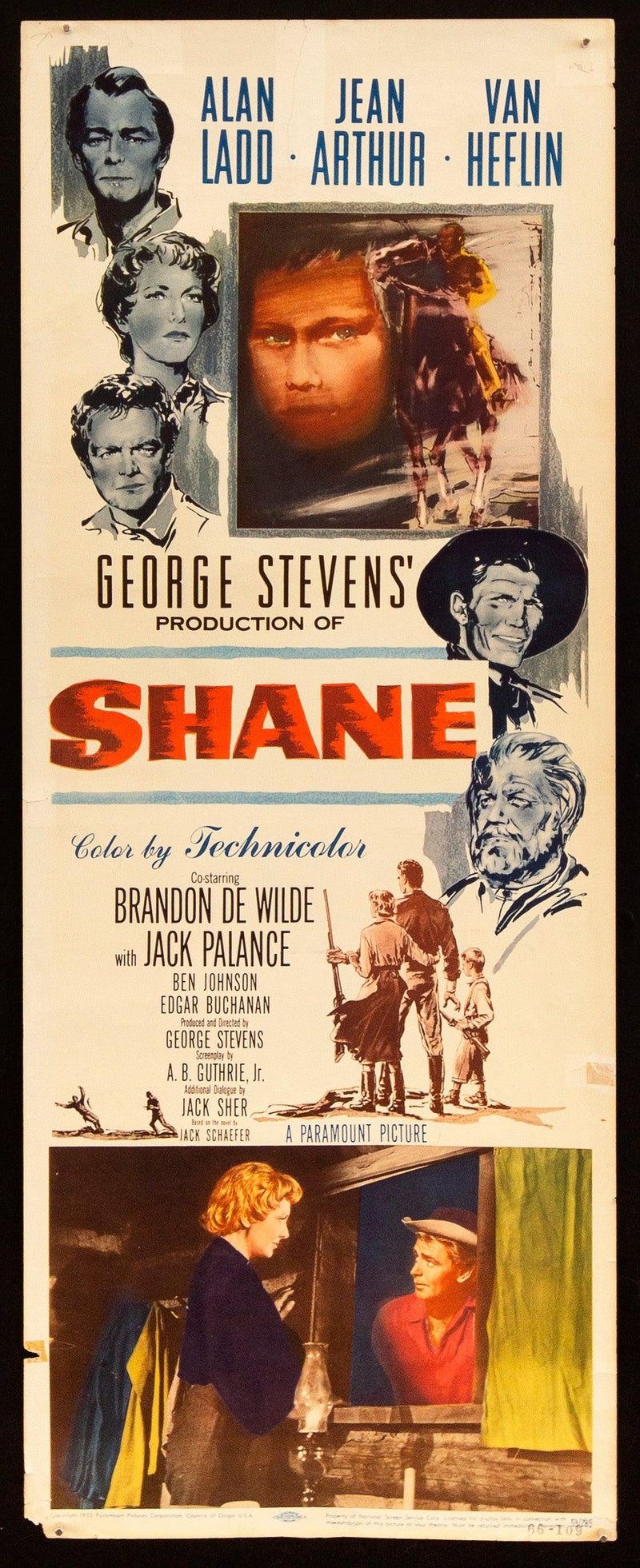 Shane Insert (14x36) Original Vintage Movie Poster