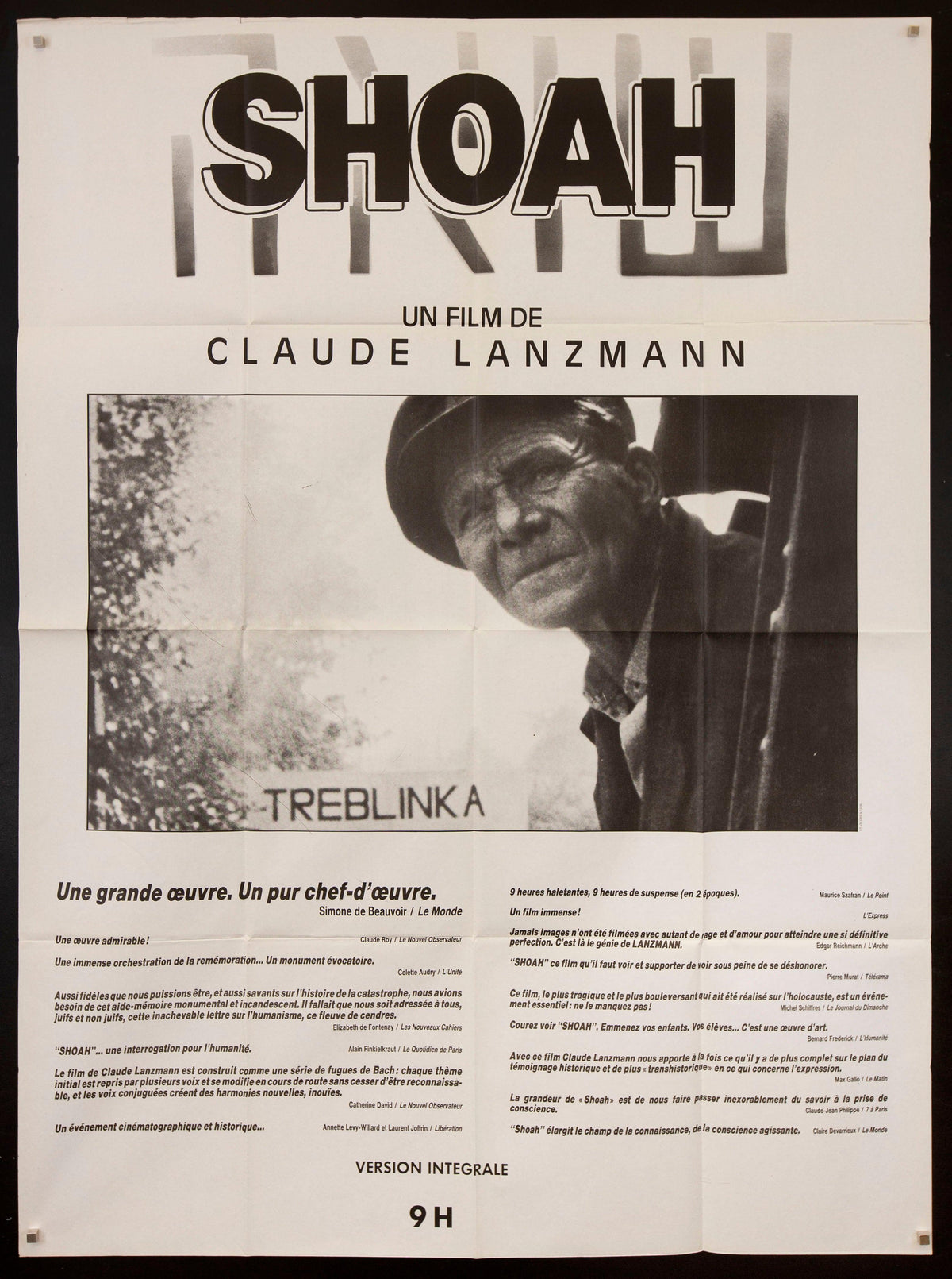 Shoah Original Vintage Movie Poster