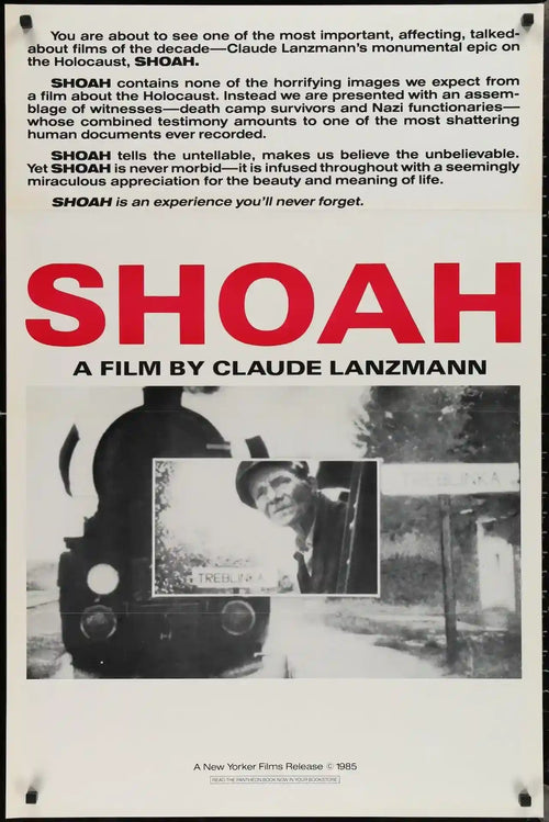 Shoah Original Vintage Movie Poster