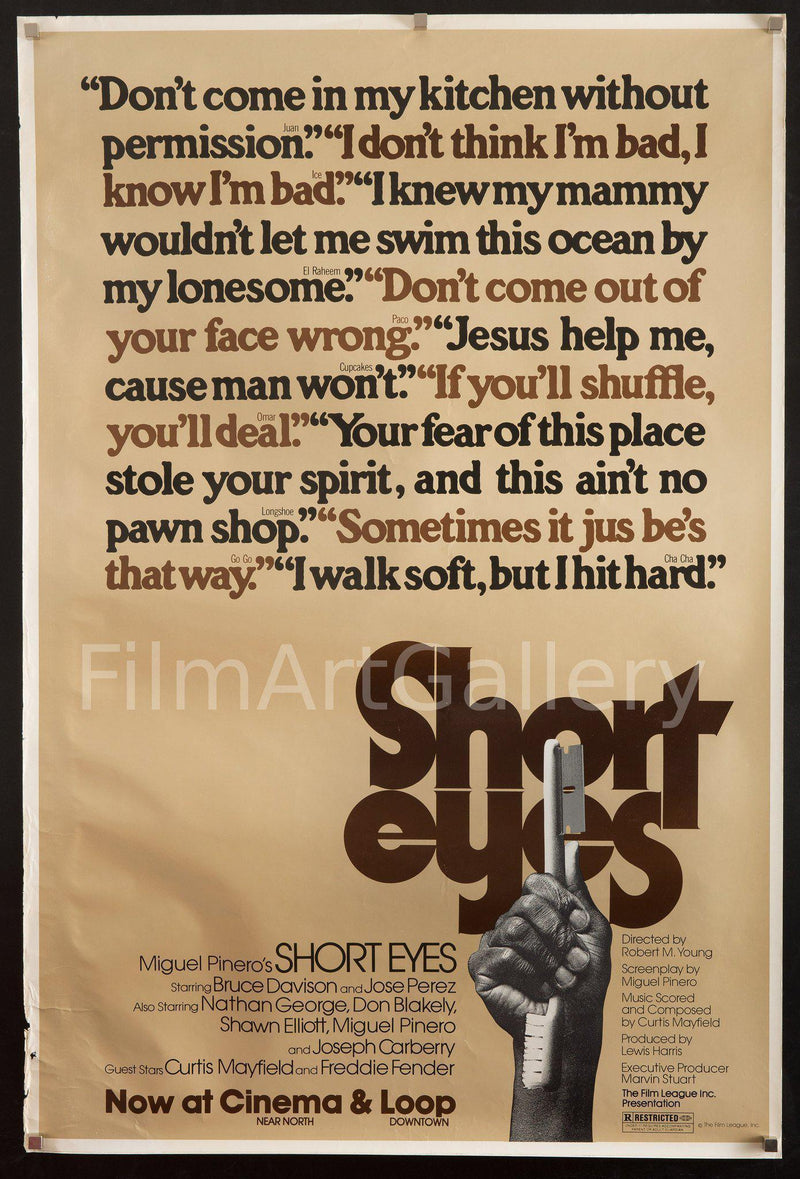 Short Eyes 1 Sheet (27x41) Original Vintage Movie Poster