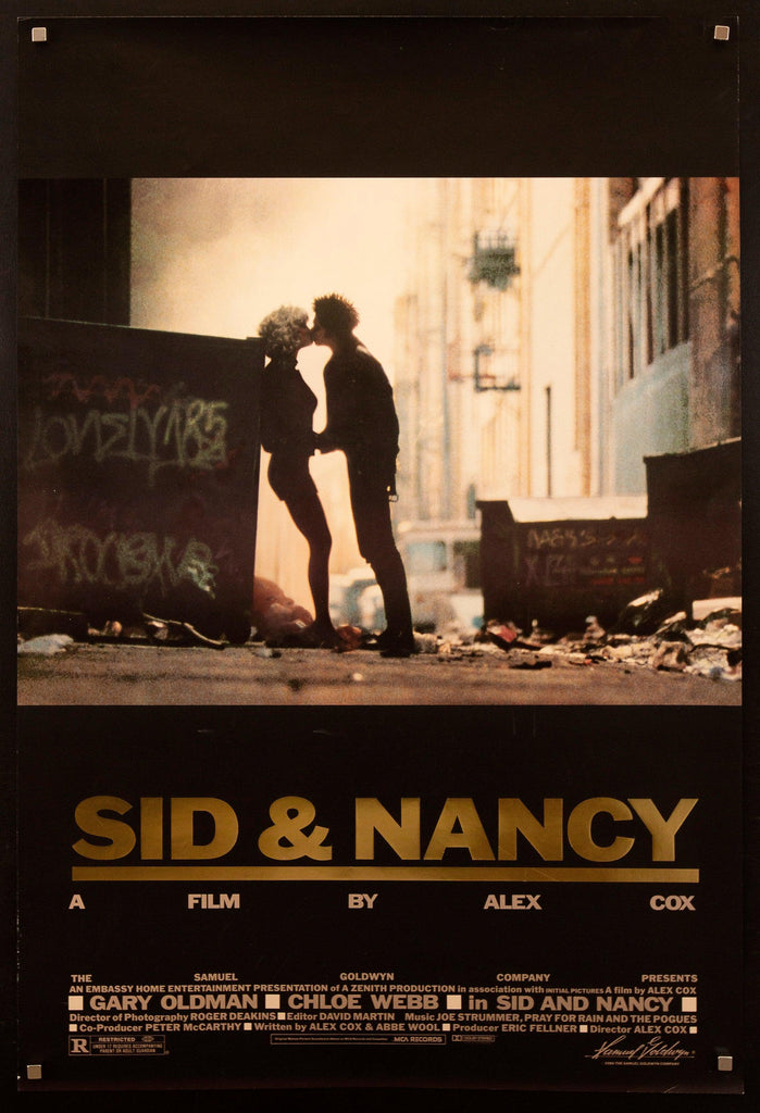 「美品」SID &NANCY 映画ポスター Sid & Nancy Movie Poster 1986 1 Sheet (27x41)
