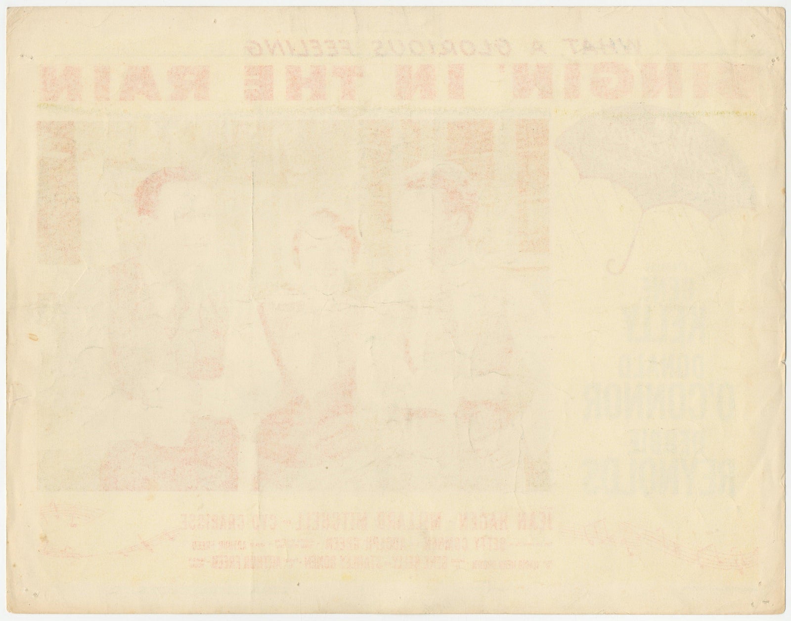 Singin in the Rain (Singing) Original Vintage Movie Poster