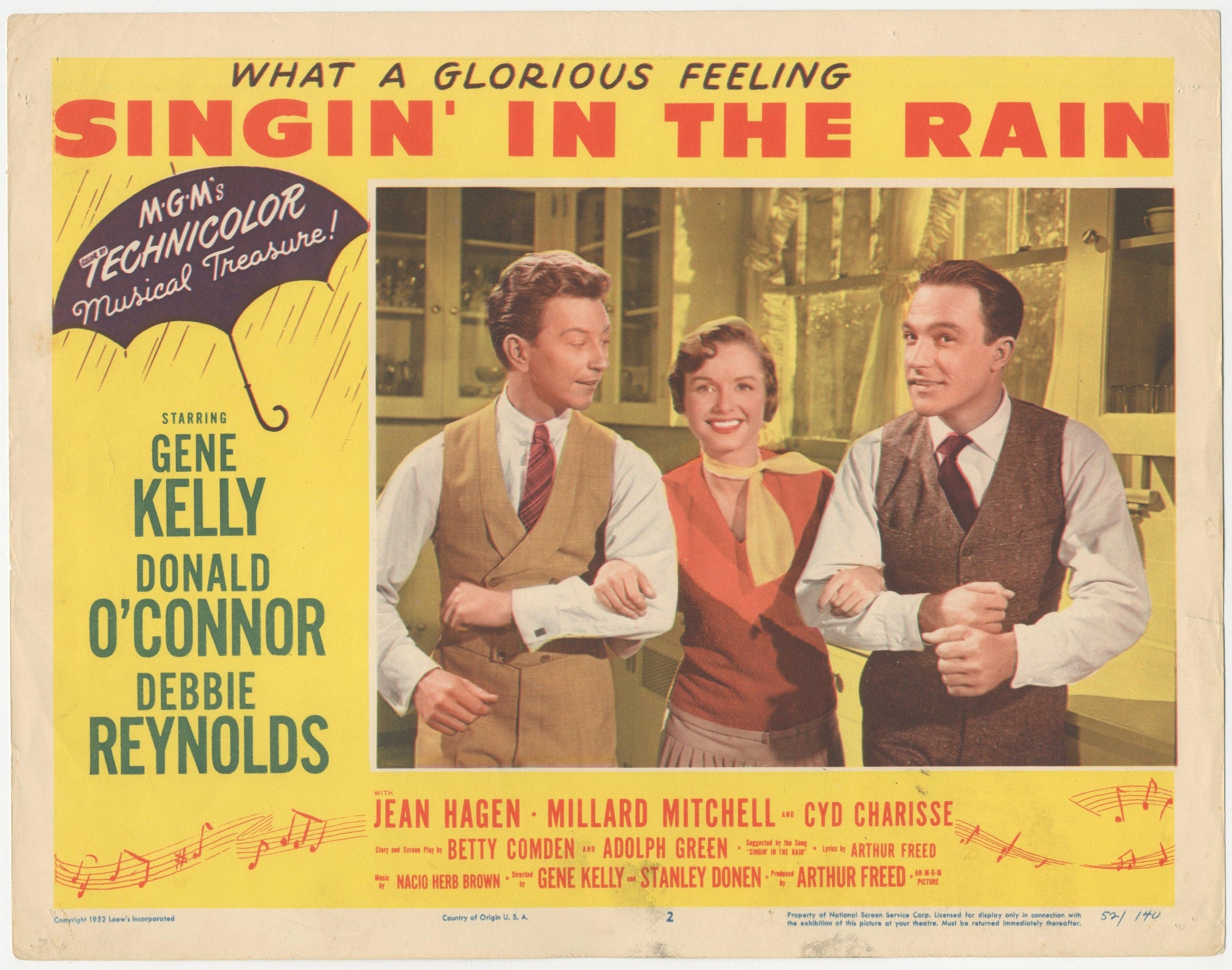 Singin in the Rain (Singing) Lobby Card (11x14) Original Vintage Movie Poster
