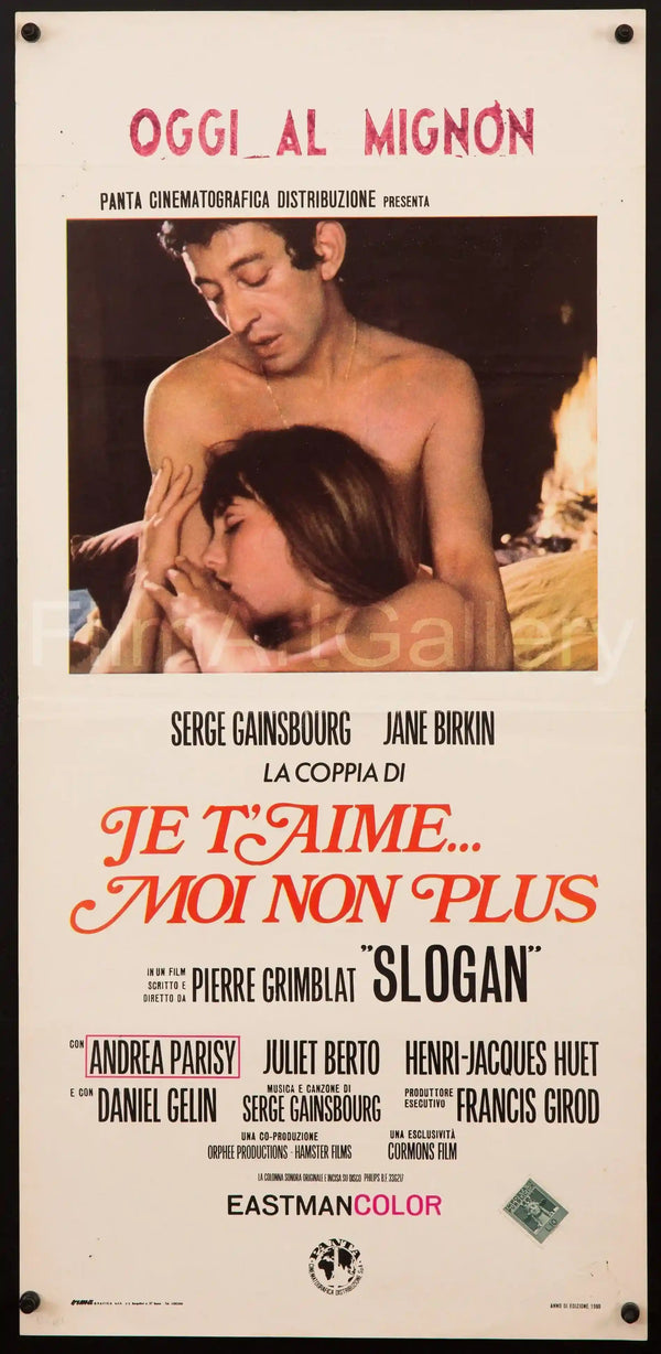 Slogan Movie Poster 1969 Italian Locandina (13x28)