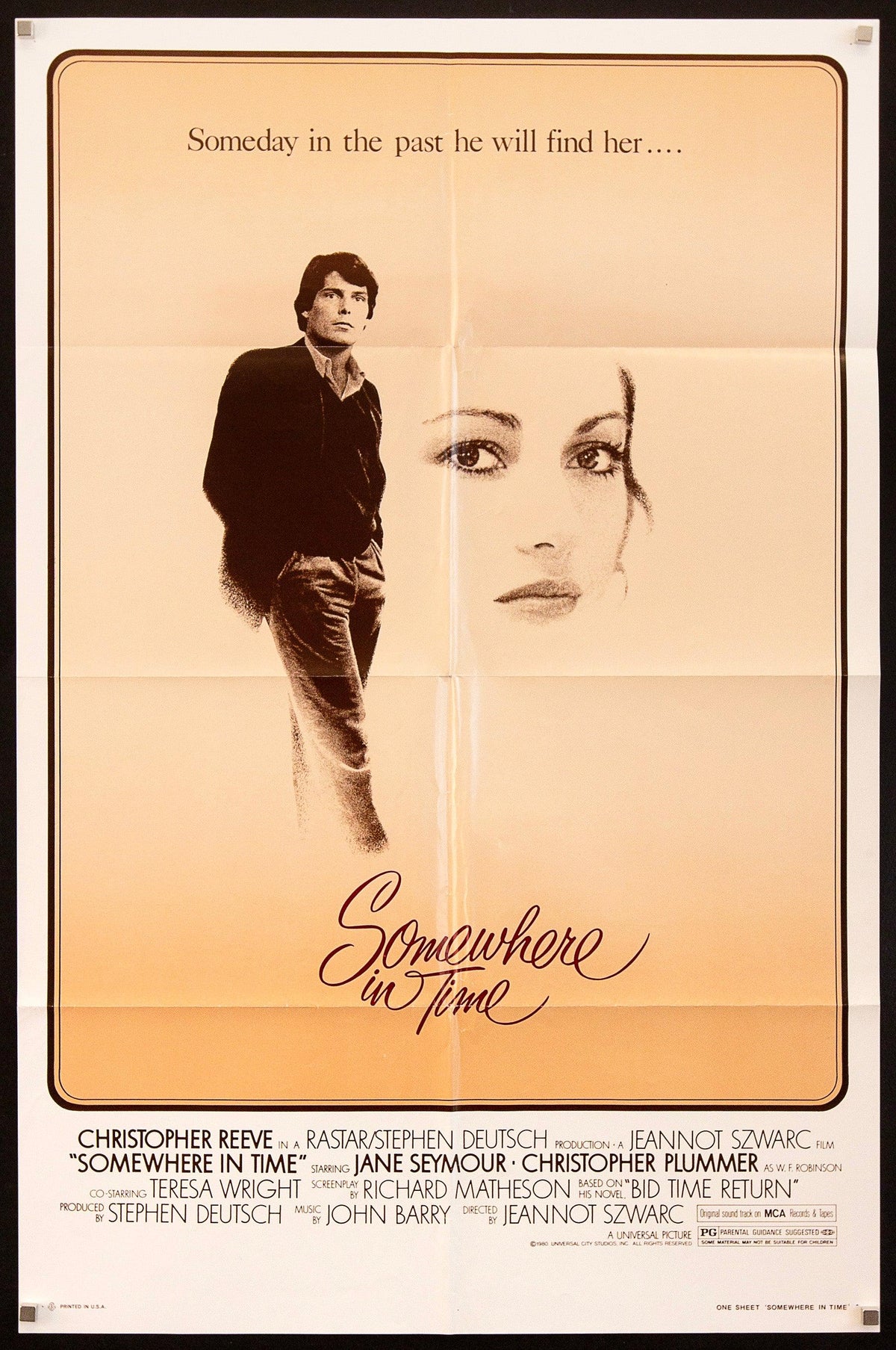 Somewhere in Time 1 Sheet (27x41) Original Vintage Movie Poster