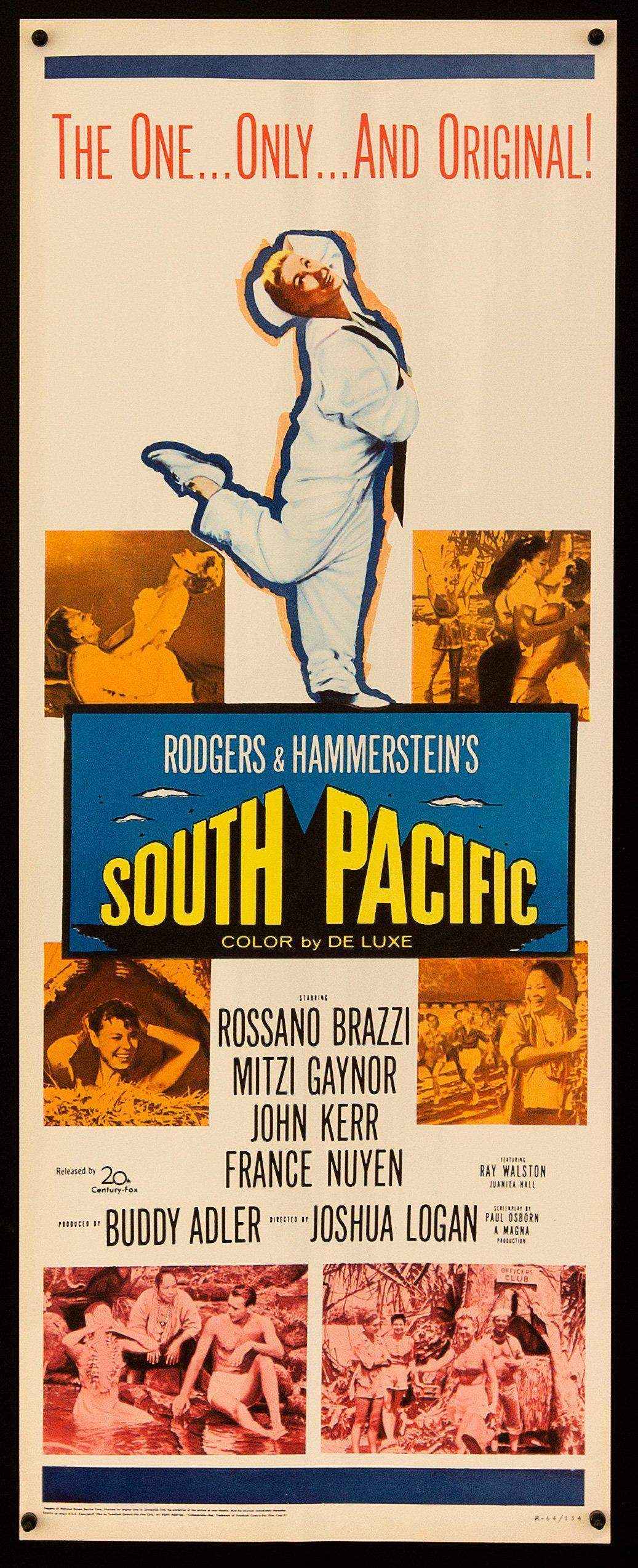 South Pacific Movie Poster 1964 RI Insert (14x36)