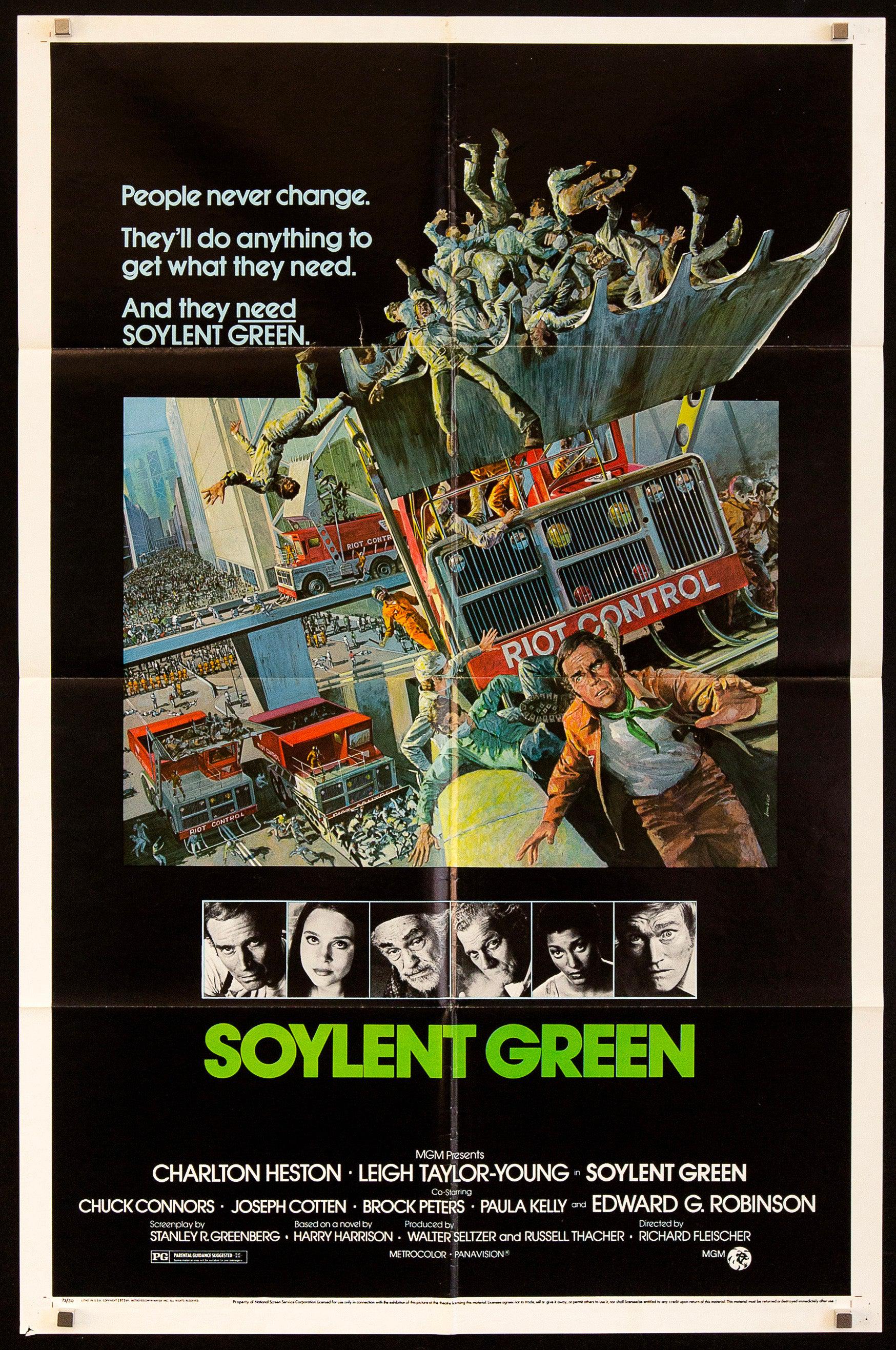 65%OFF【送料無料】 Green Soylent Movie (27x41) Sheet 1 1973 Poster ホラー、サスペンス
