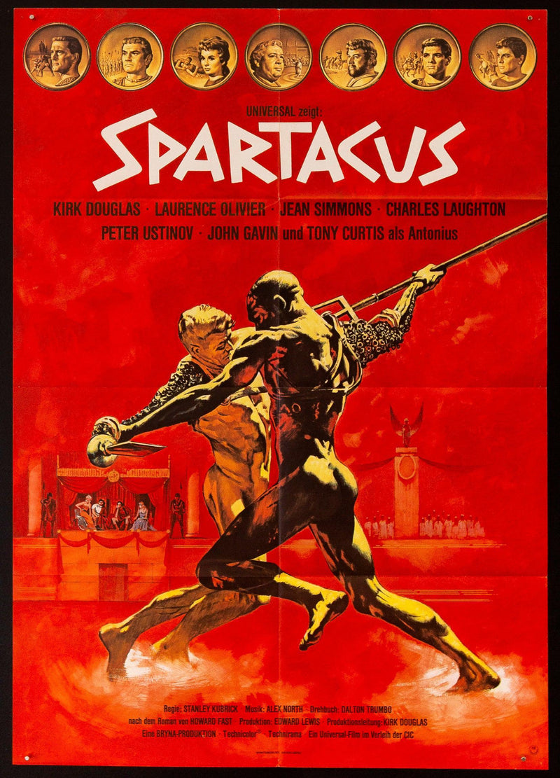 Spartacus German A1 (23x33) Original Vintage Movie Poster