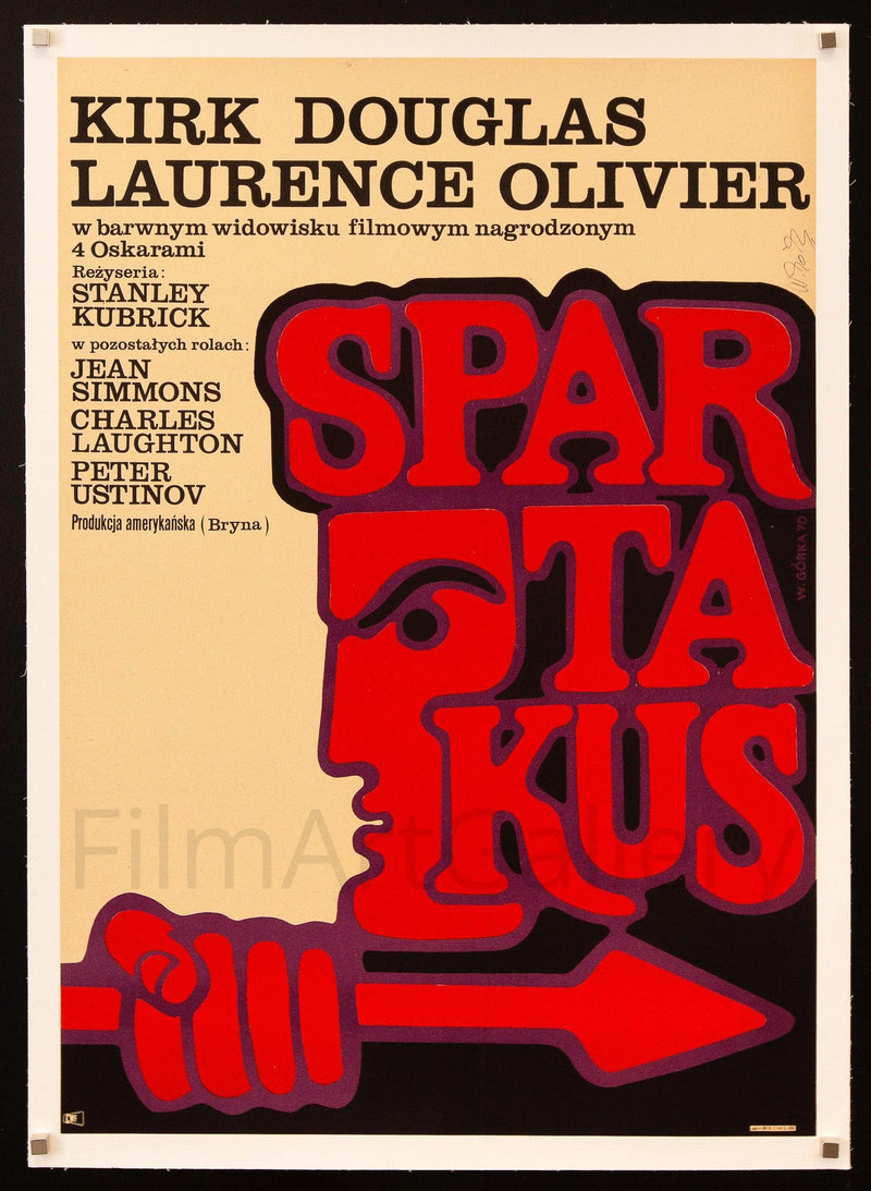 Spartacus Polish A1 (23x33) Original Vintage Movie Poster