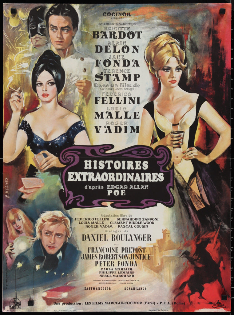 Spirits of the Dead (Histoires Extraordinaires) Original Vintage Movie Poster