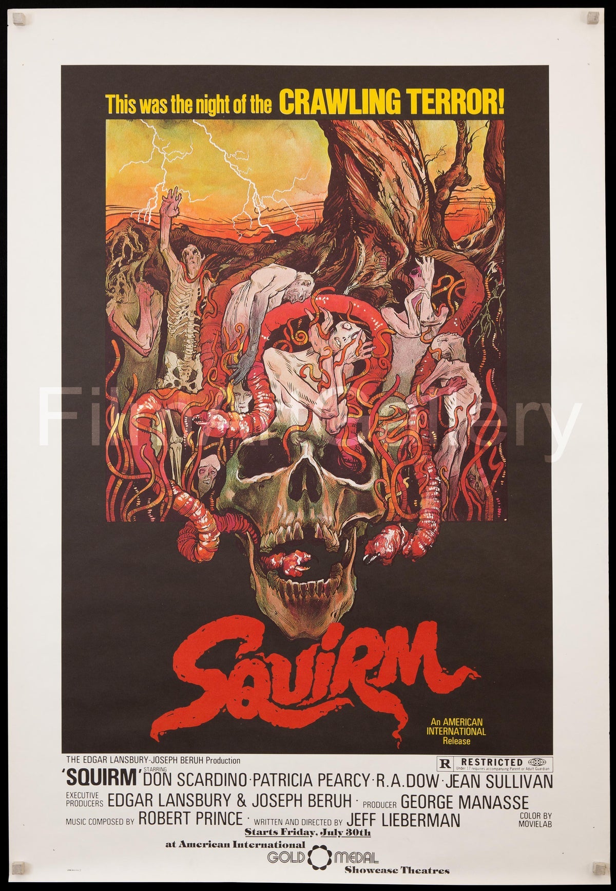 Squirm Original Vintage Movie Poster