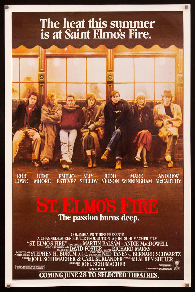 St. Elmo's Fire Original Vintage Movie Poster