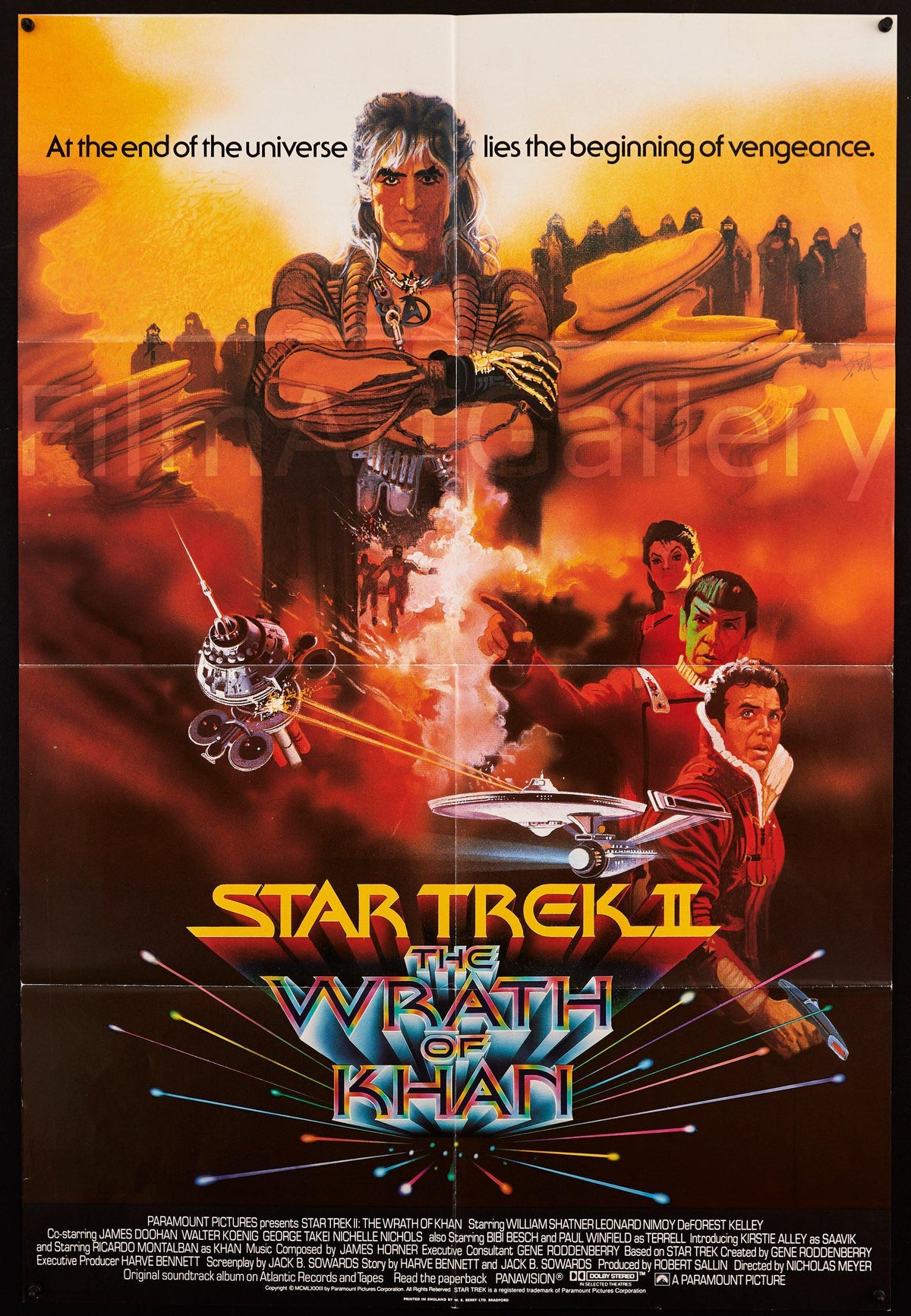 Star Trek 2 II: The Wrath of Khan Original Vintage Movie Poster