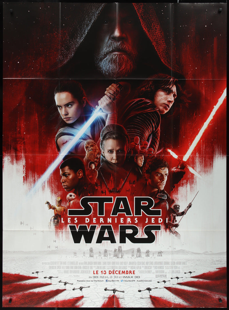 Star Wars: The Last Jedi French 1 Panel (47x63) Original Vintage Movie Poster