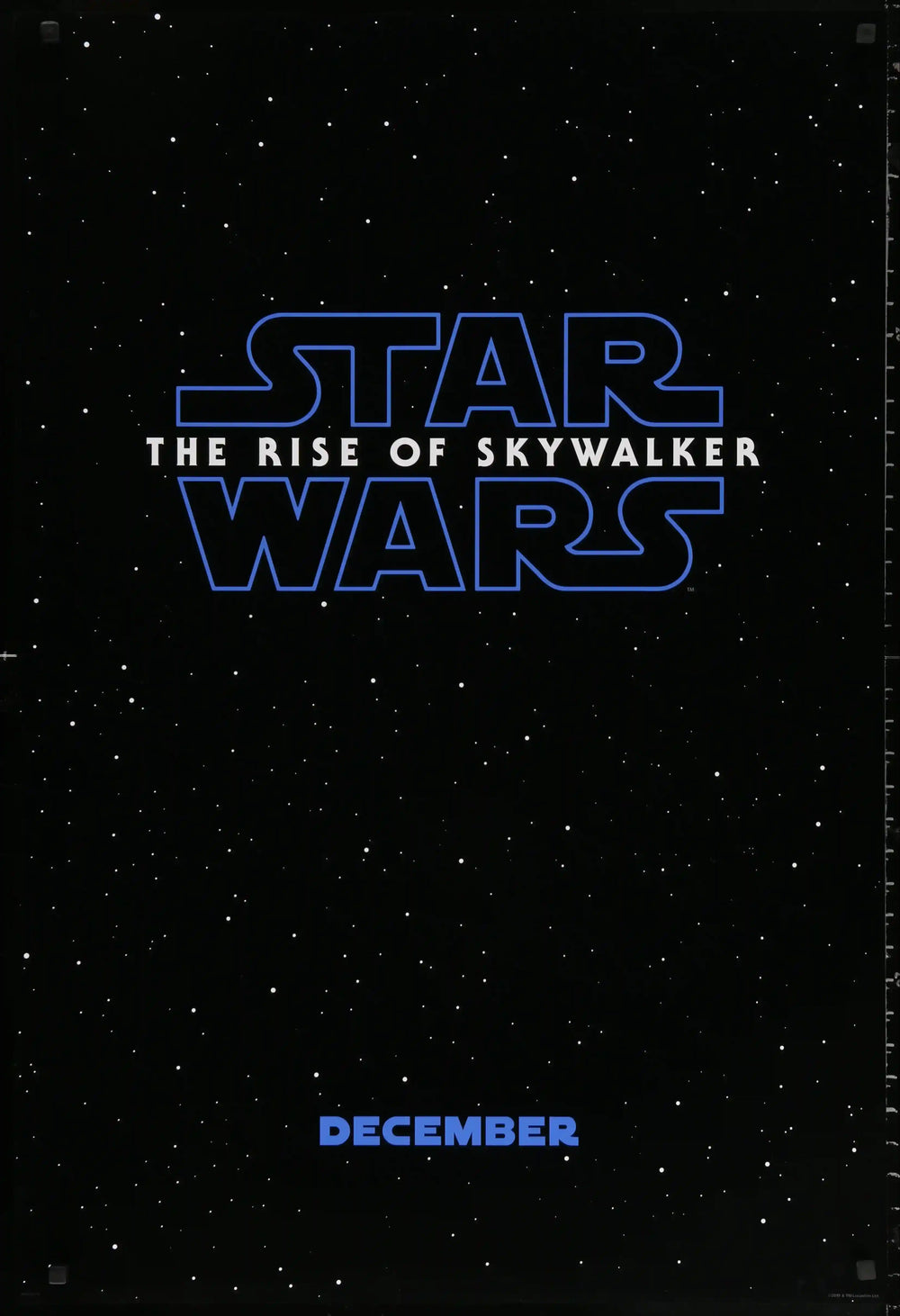 Star Wars: The Rise of Skywalker Original Vintage Movie Poster