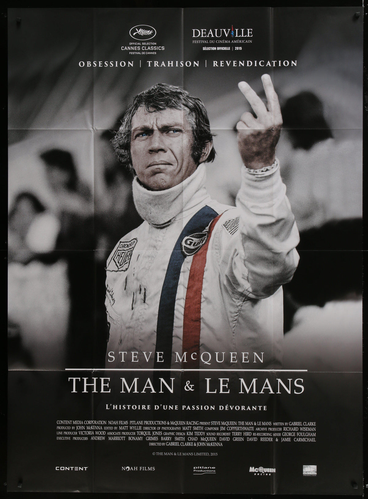 Steve McQueen The Man and Le Mans Original Vintage Movie Poster
