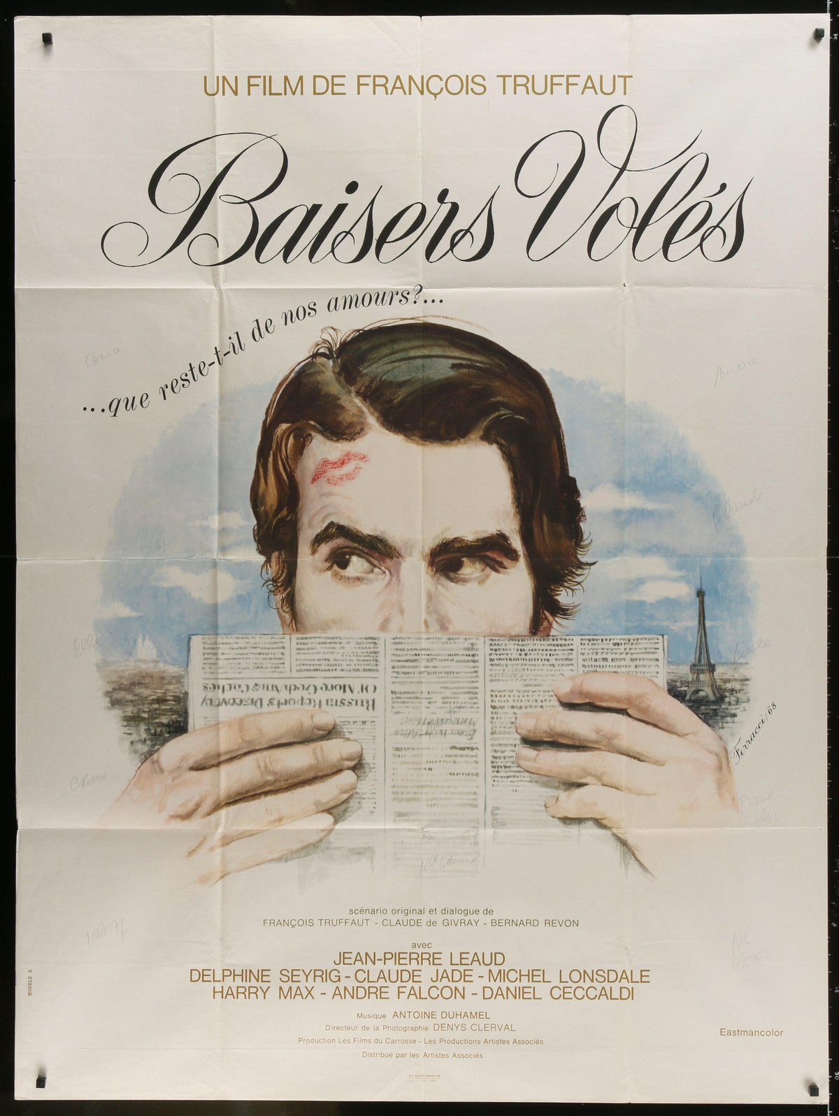 Stolen Kisses (Baisers Voles) French 1 panel (47x63) Original Vintage Movie Poster