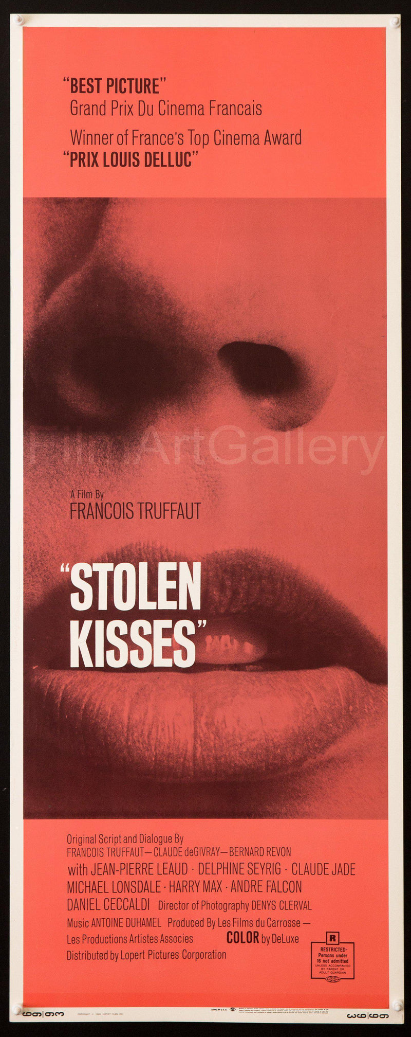 Stolen Kisses (Baisers Voles) Insert (14x36) Original Vintage Movie Poster