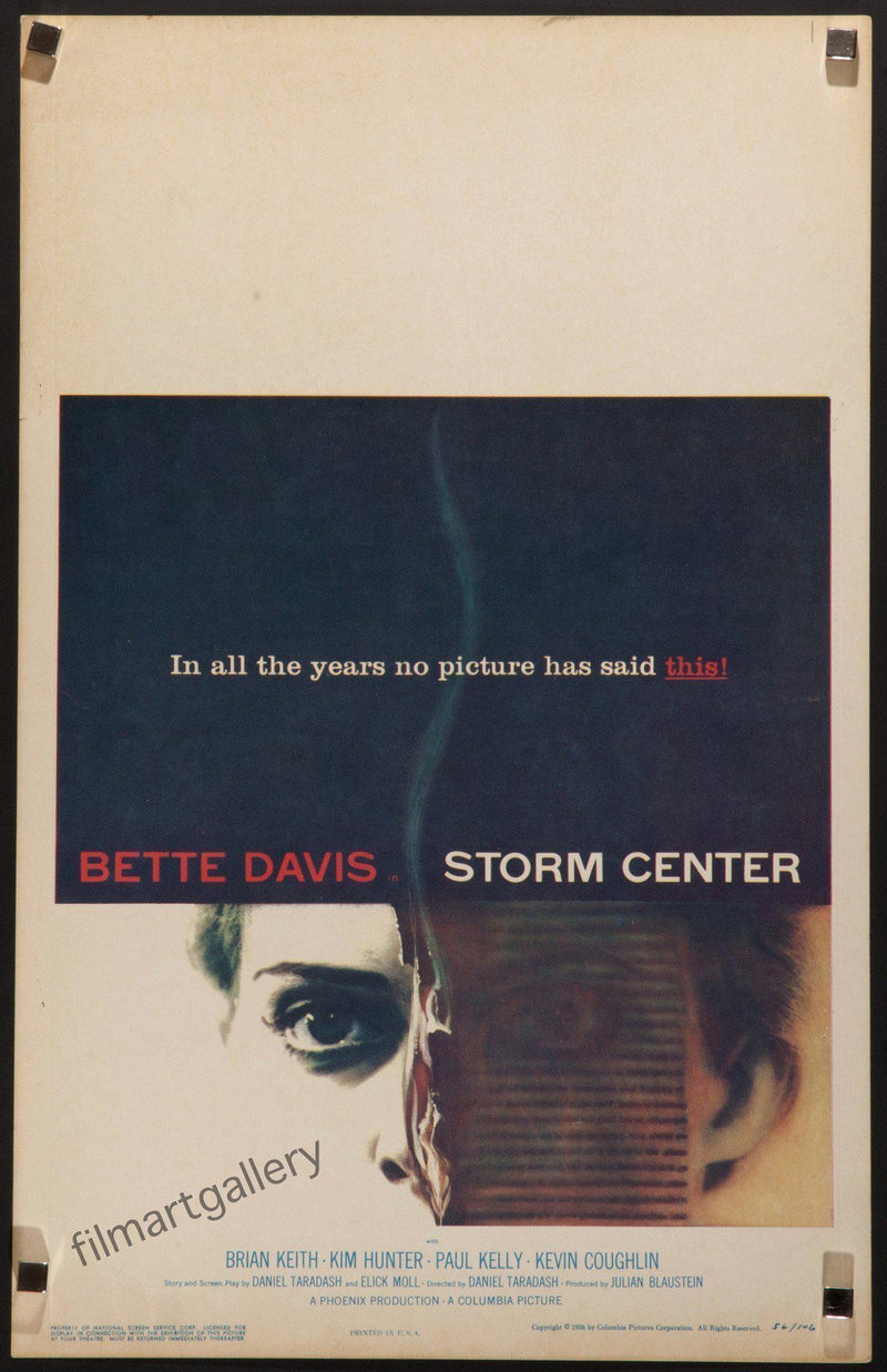 Storm Center Window Card (14x22) Original Vintage Movie Poster