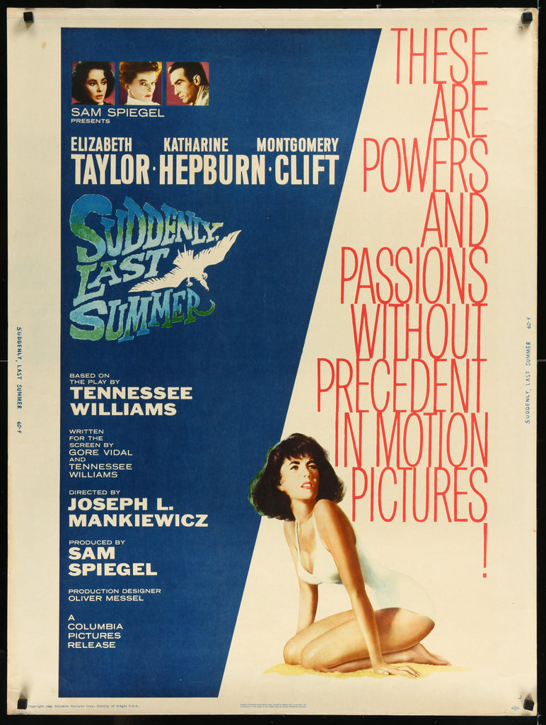 Suddenly, Last Summer Original Vintage Movie Poster