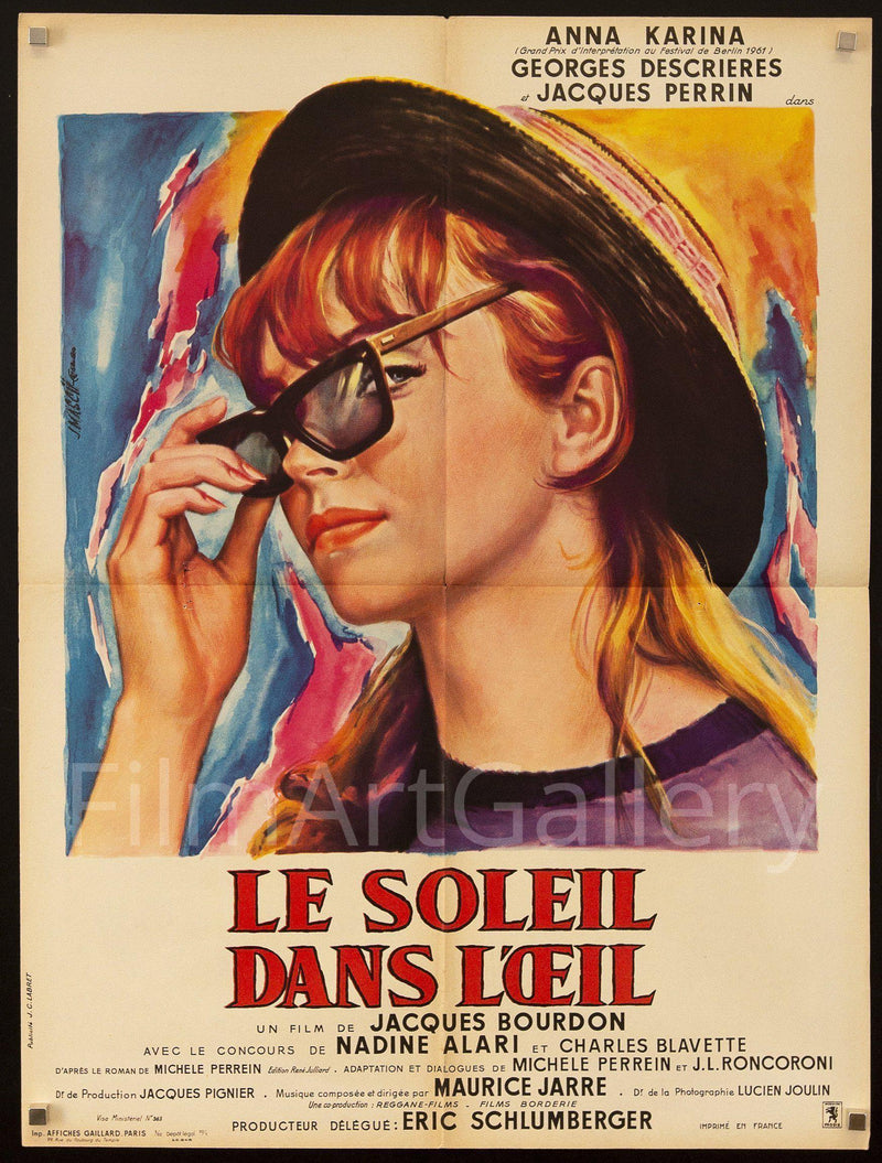 Sun in Your Eyes (Le Soleil dans l'œil) French Small (23x32) Original Vintage Movie Poster