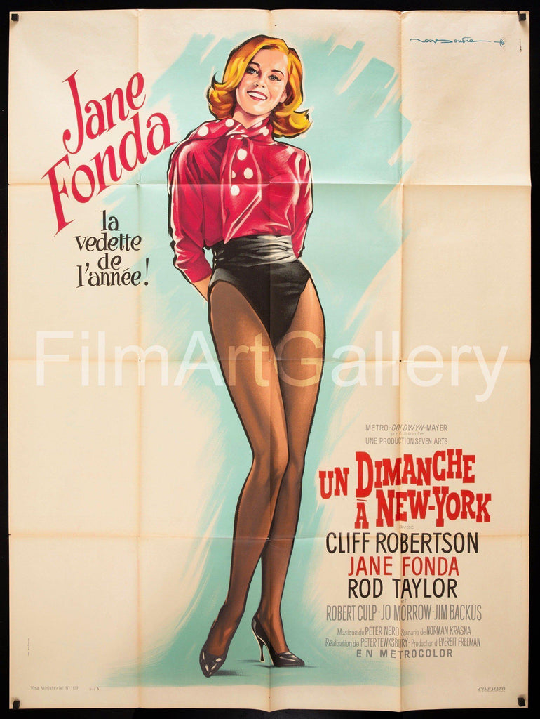 Sunday In New York (Un Dimanche A New York) Original Vintage Movie Poster
