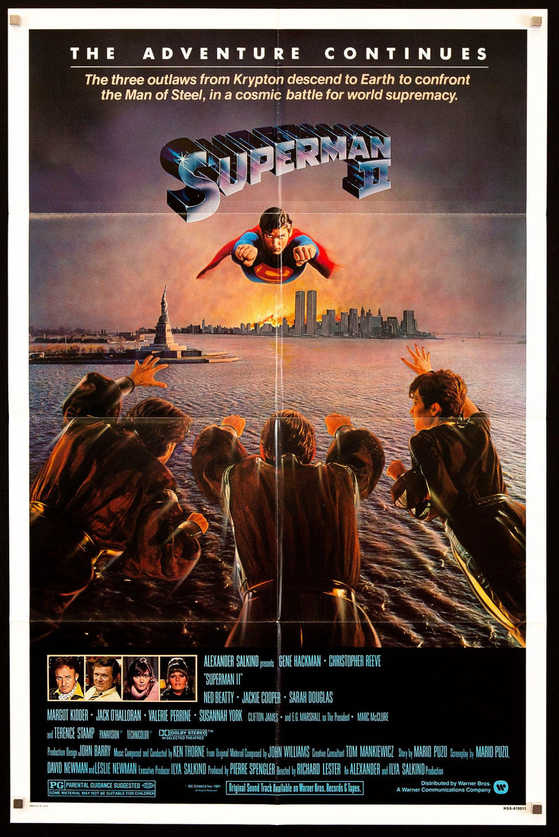 Superman II 2 1 Sheet (27x41) Original Vintage Movie Poster