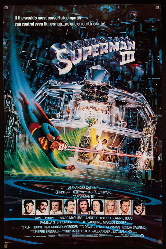 Superman III 3 Original Vintage Movie Poster