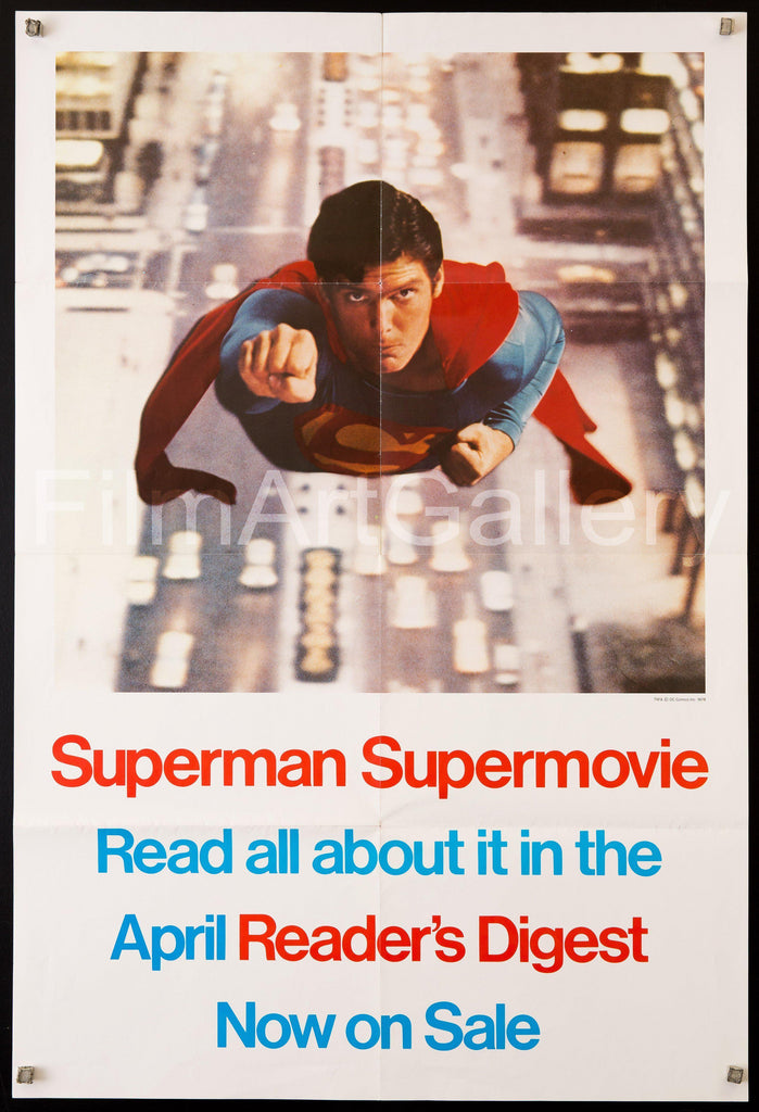 Superman 1 Sheet (27x41) Original Vintage Movie Poster