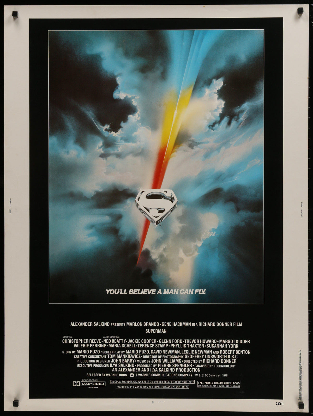 Superman 30x40 Original Vintage Movie Poster
