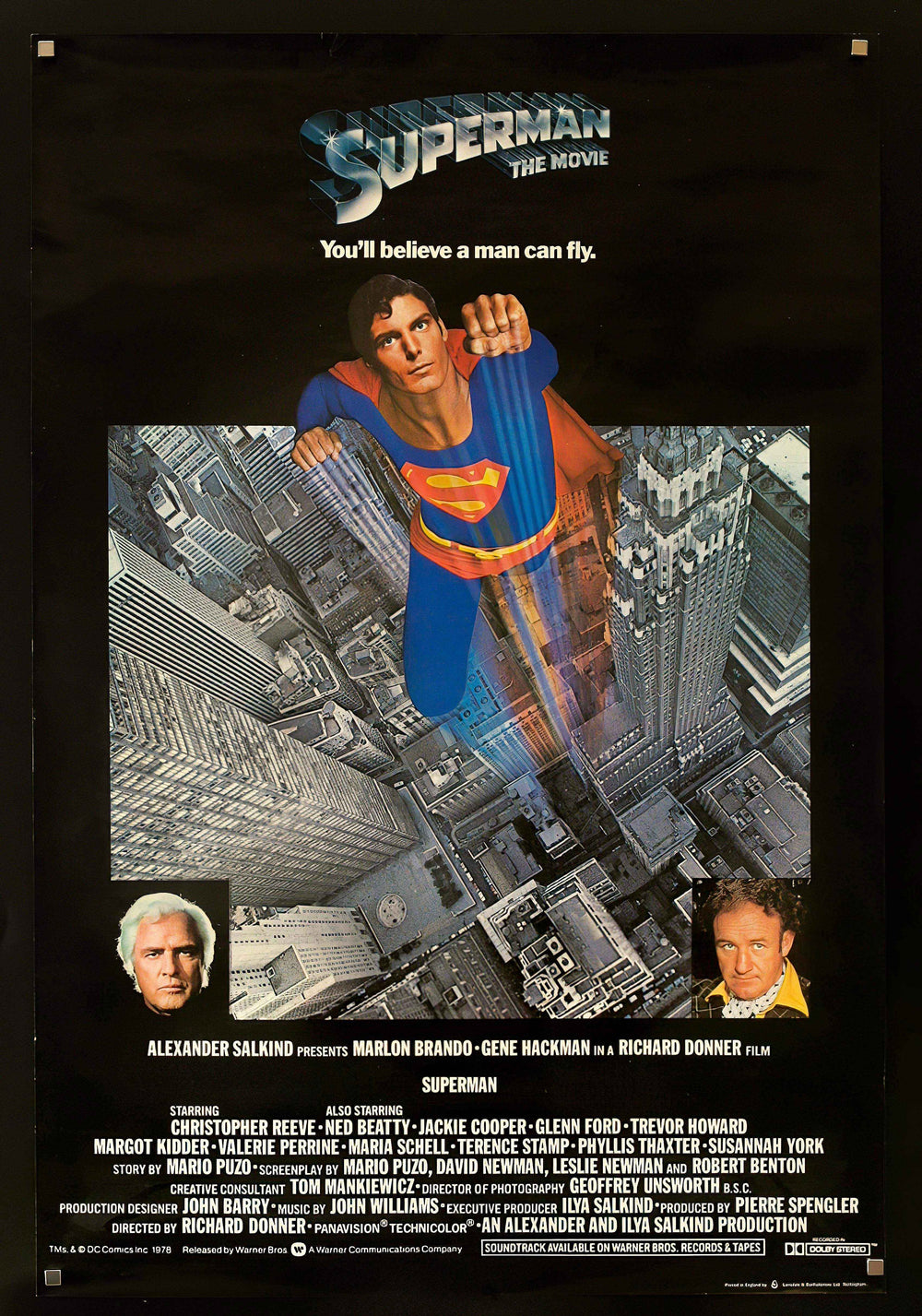 Superman Original Vintage Movie Poster
