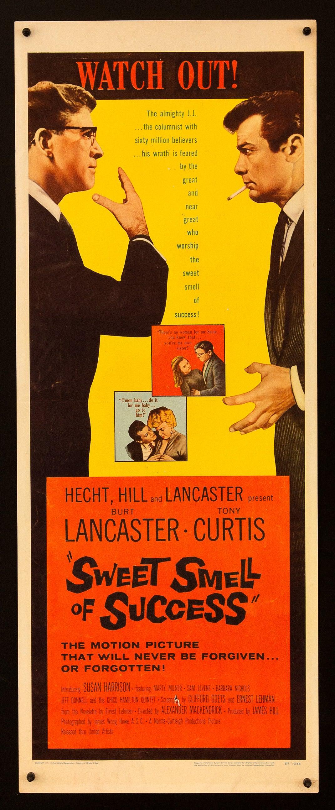 Sweet Smell of Success Insert (14x36) Original Vintage Movie Poster