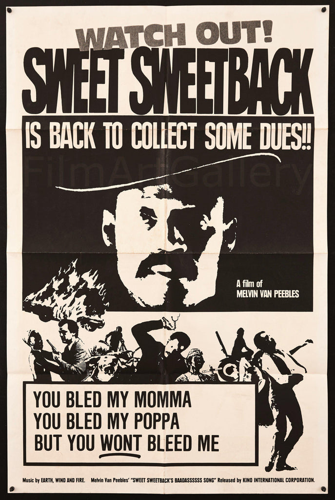 Sweet Sweetback's Baadasssss Song Original Vintage Movie Poster