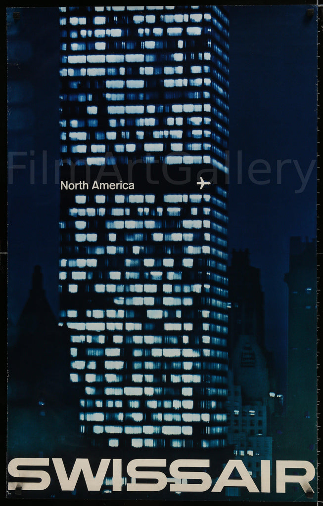 Swissair North America Original Vintage Movie Poster