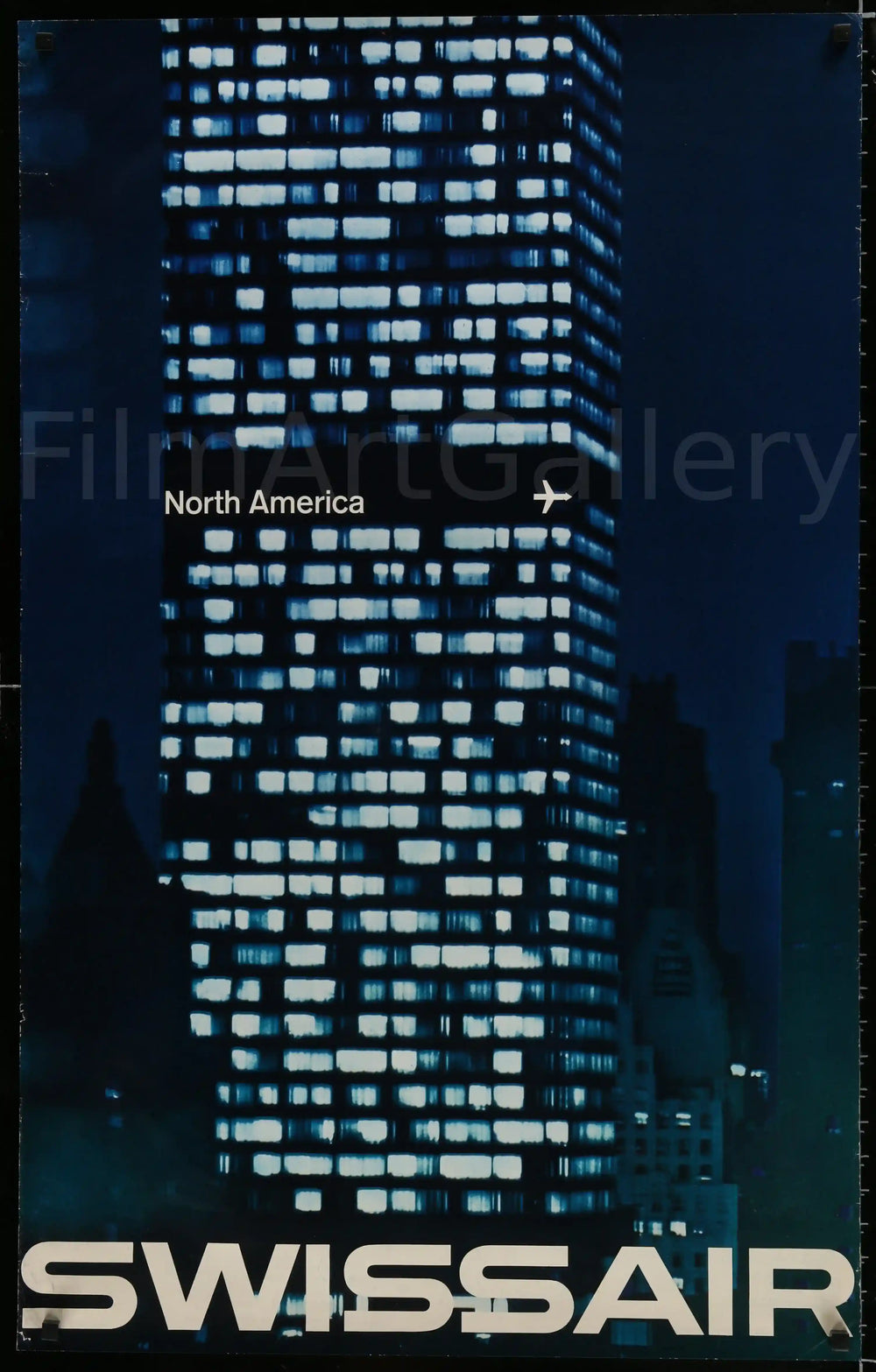 Swissair North America Original Vintage Movie Poster