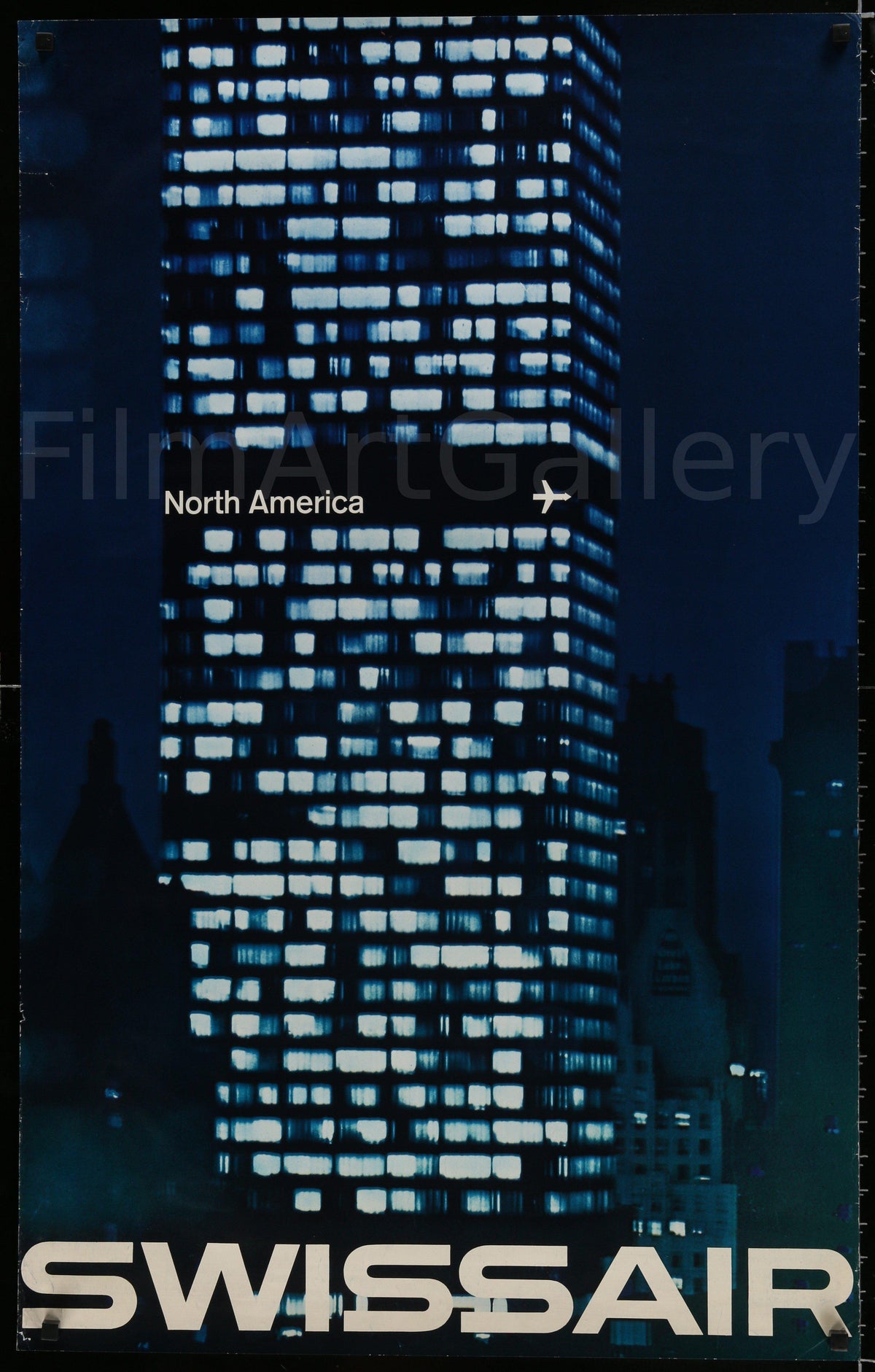 Swissair North America Original Vintage Movie Poster