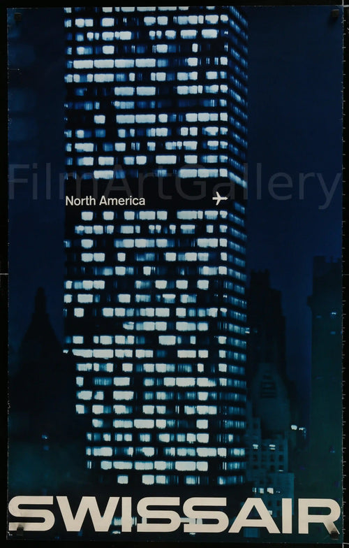 Swissair North America Original Vintage Movie Poster