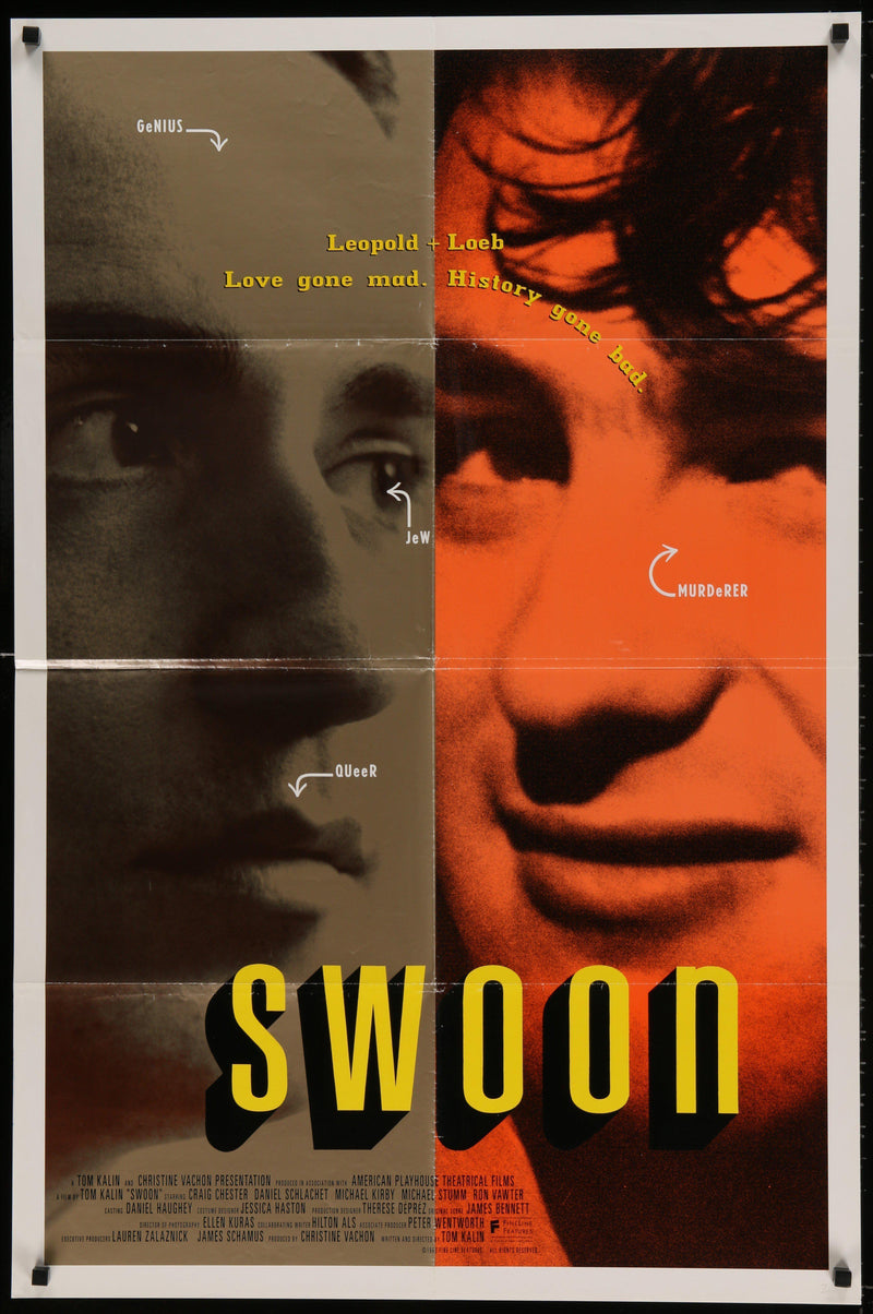 Swoon 1 Sheet (27x41) Original Vintage Movie Poster