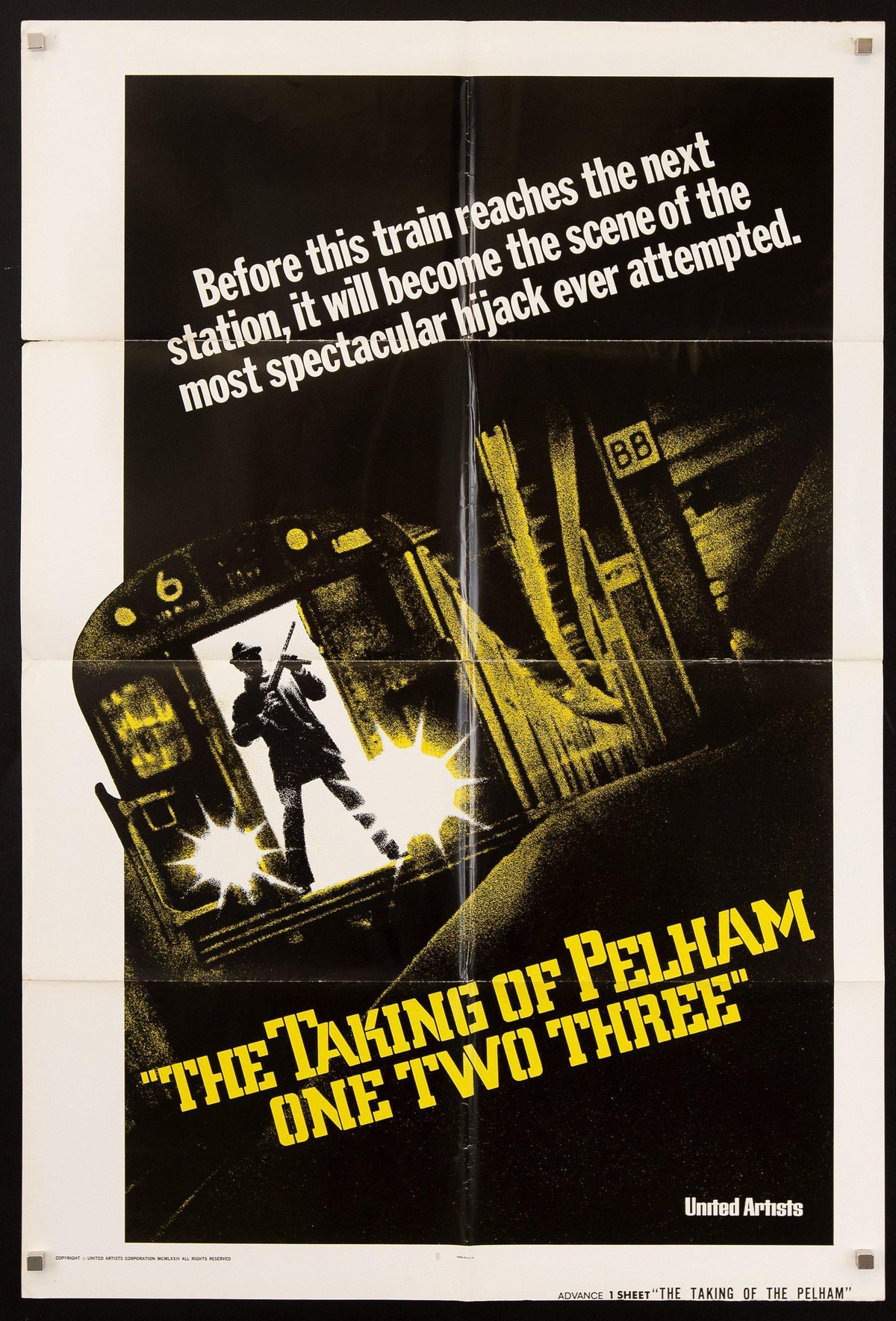 Taking of Pelham One Two Three Original Vintage Movie Poster