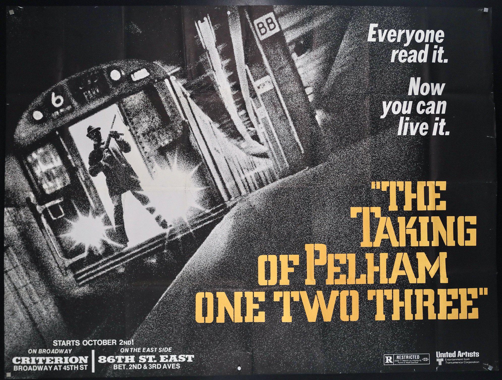 Taking of Pelham One Two Three Movie Poster 1974 Subway Sheet