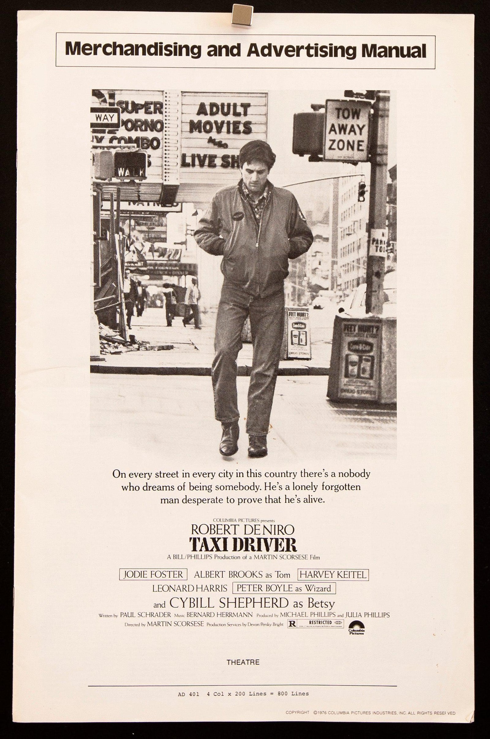 Taxi Driver Original Vintage Movie Poster