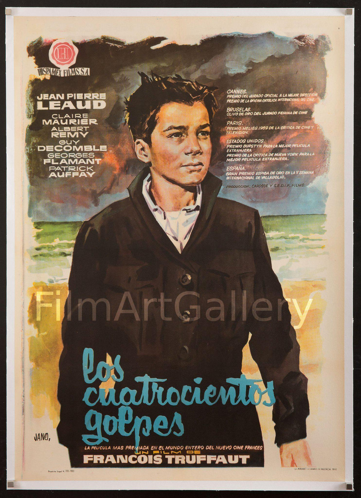 The 400 Blows (Les Quatre Cents Coups) Original Vintage Movie Poster
