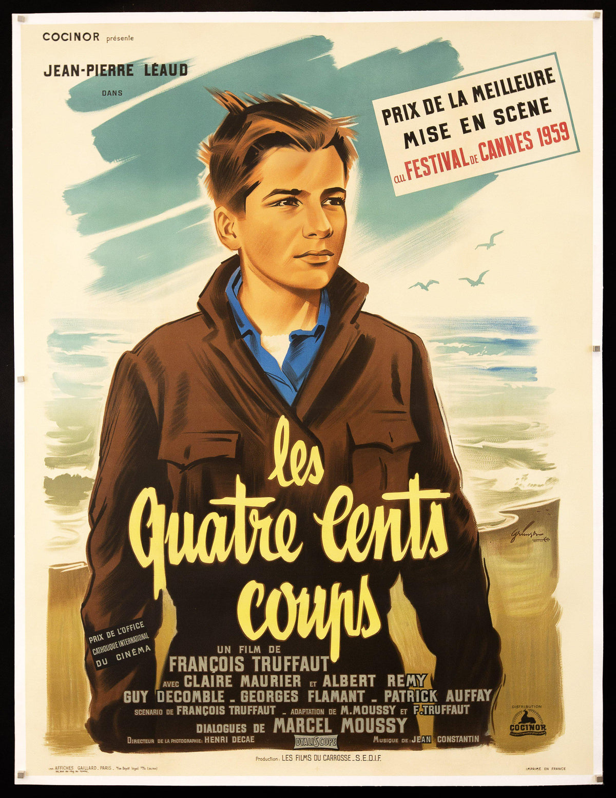 The 400 Blows (Les Quatre Cents Coups) Original Vintage Movie Poster