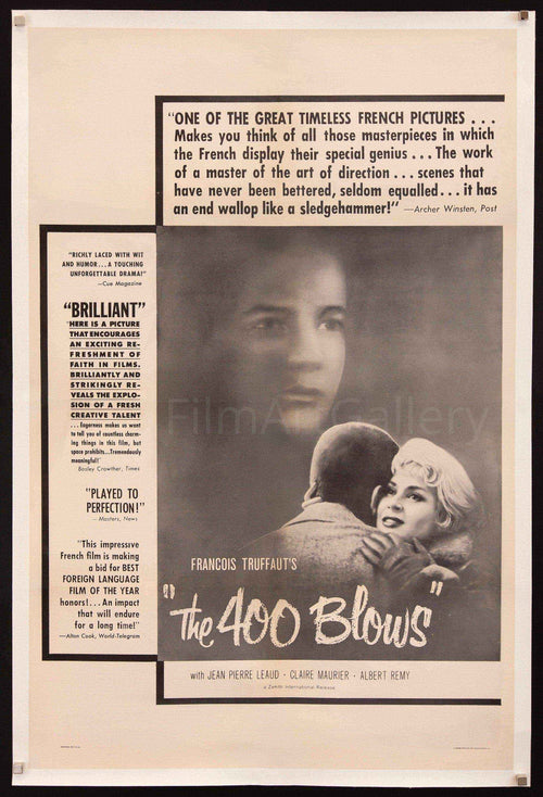 The 400 Blows (Les Quatre Cents Coups) Original Vintage Movie Poster