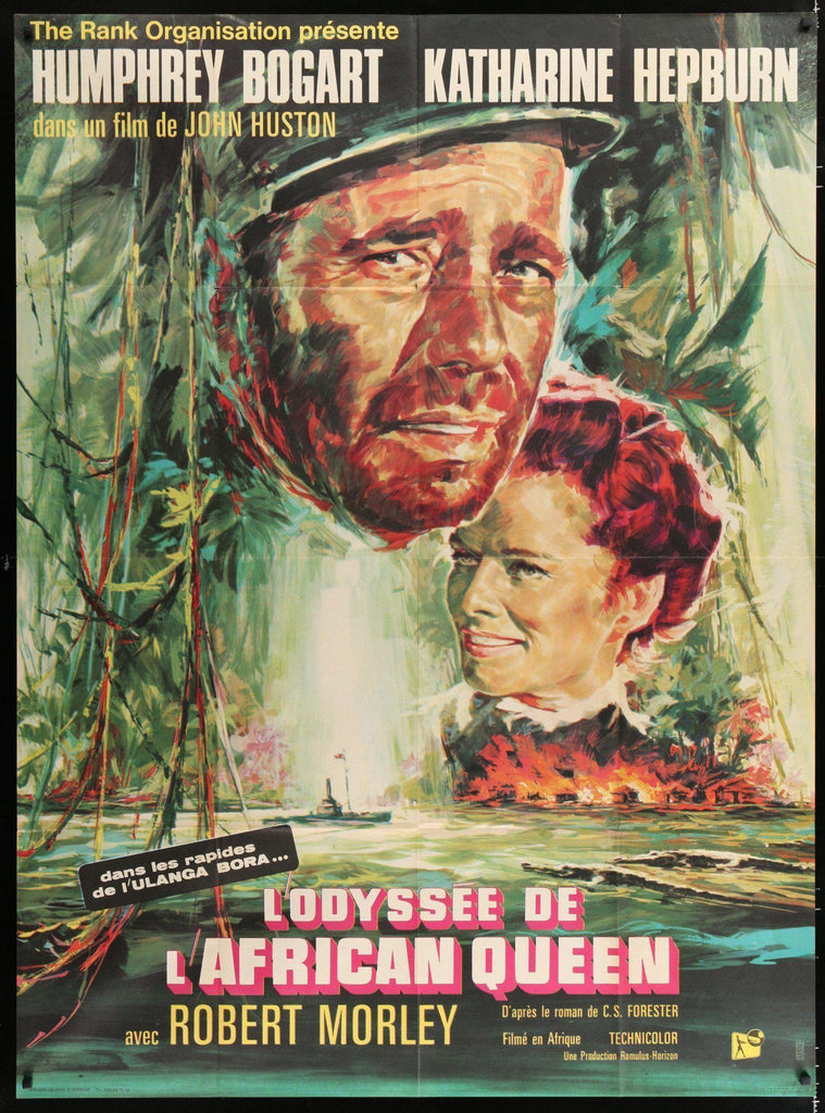 The African Queen French 1 panel (47x63) Original Vintage Movie Poster