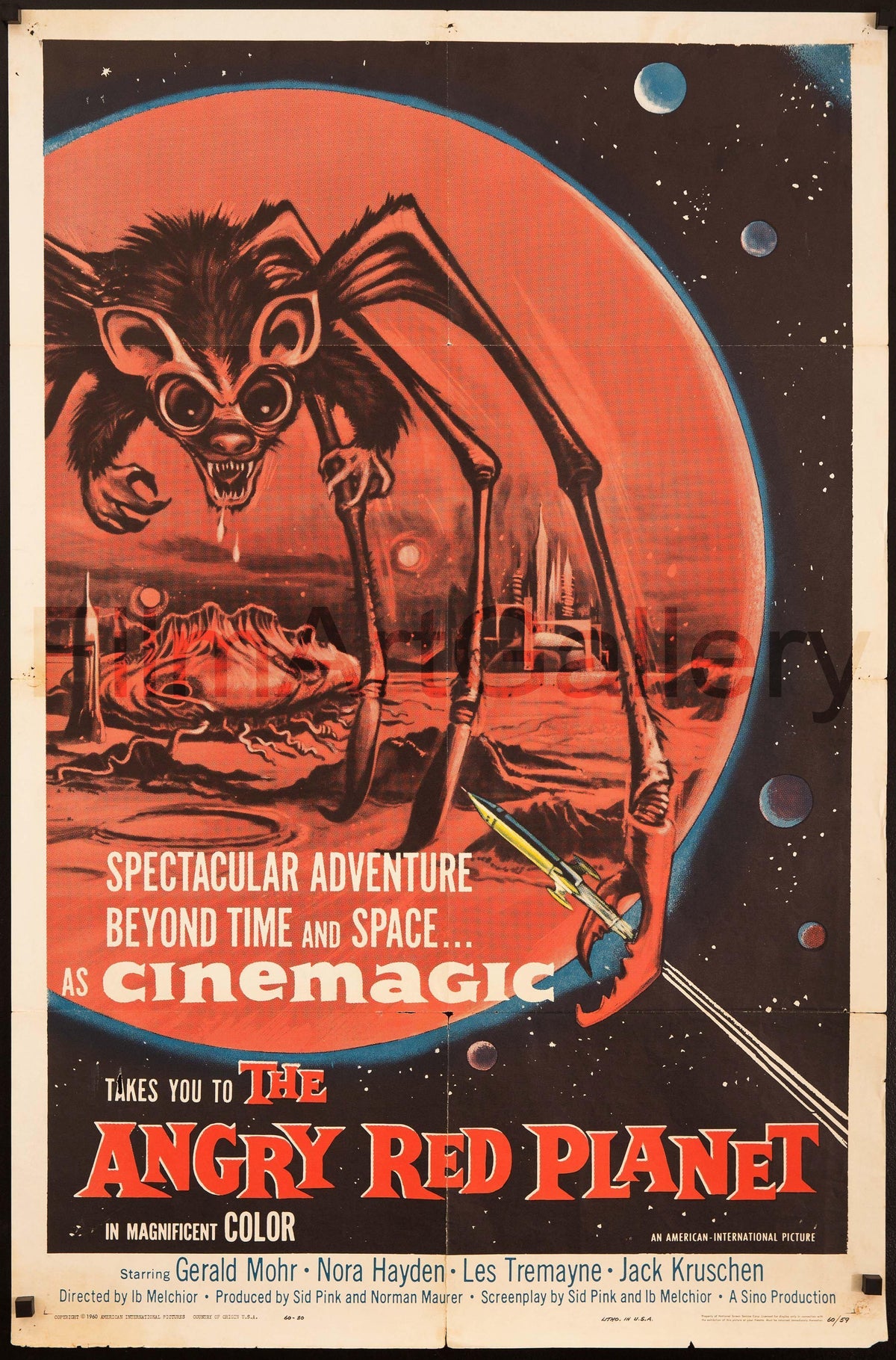 The Angry Red Planet Original Vintage Movie Poster