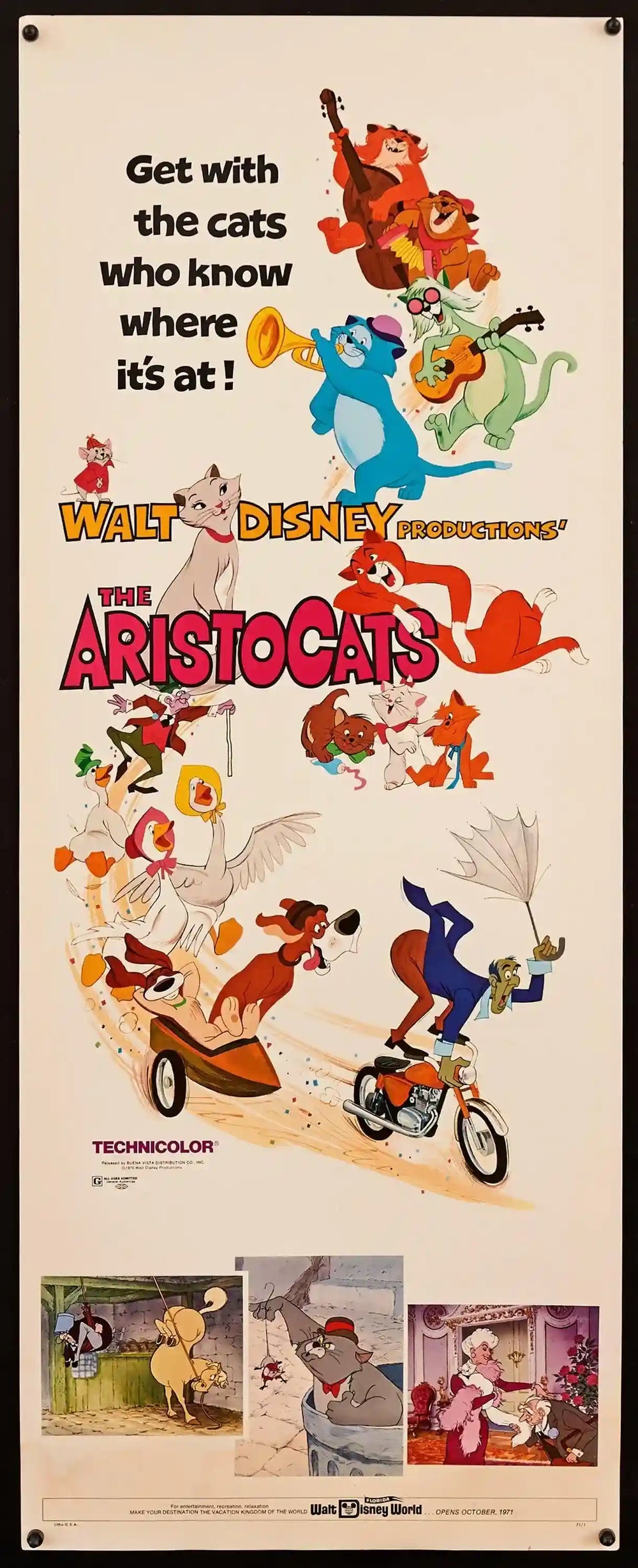 The Aristocats Original Vintage Movie Poster