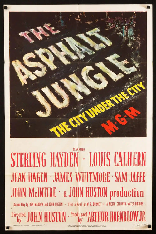 The Asphalt Jungle Original Vintage Movie Poster