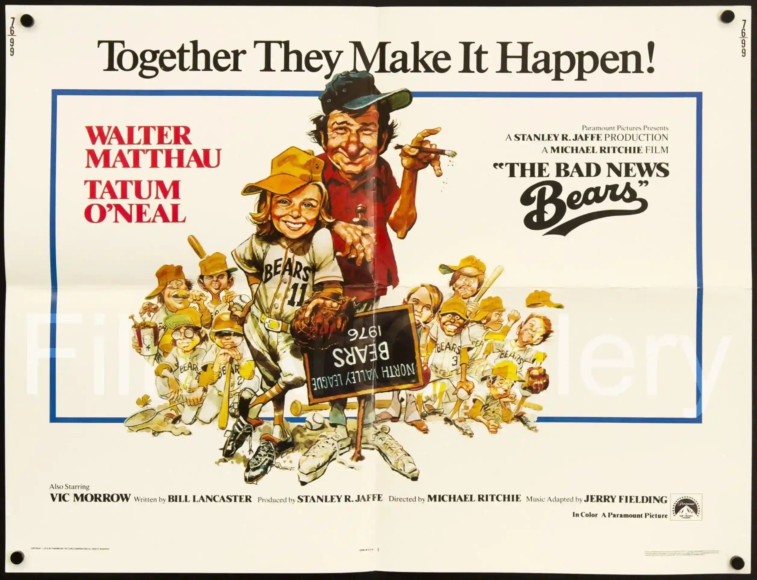 The Bad News Bears Movie Poster 1976 Half Sheet (22x28)